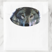 Wolf Ovale Sticker (Tas)