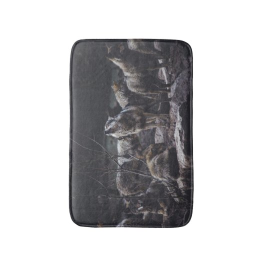 Wolf Pack Bath Mat (Voorkant Verticaal)