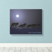 Wolf Pack Canvas Afdruk (Insitu (Houten vloer))