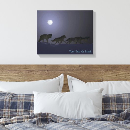 Wolf Pack Canvas Afdruk (Insitu (Slaapkamer))