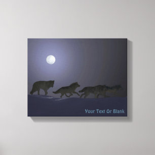 Wolf Pack Canvas Afdruk
