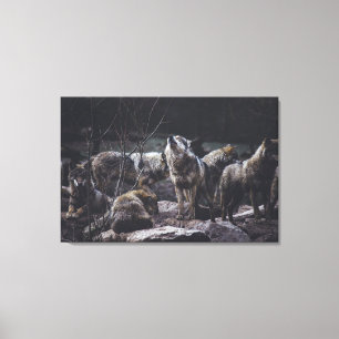 Wolf Pack Canvas Afdruk