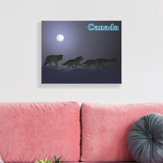 Wolf Pack Canvas Afdruk (Insitu (Woonkamer))