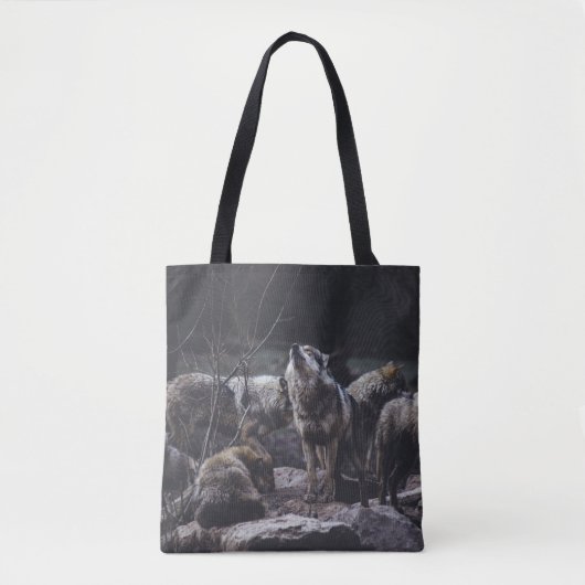 Wolf Pack Canvas tas (Voorkant)