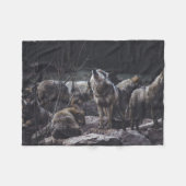Wolf Pack Fleece Deken (Voorkant (Horizontaal))
