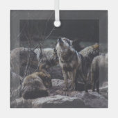 Wolf Pack Glas Ornament (Voorkant)