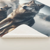 Wolf Pack in de bergen Sherpa Deken (3/4)