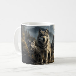 Wolf Pack in het berglandschap Koffiemok