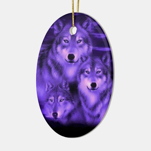 Wolf Pack Keramisch Ornament (Links)