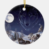 Wolf Pack Keramisch Ornament (Voorkant)