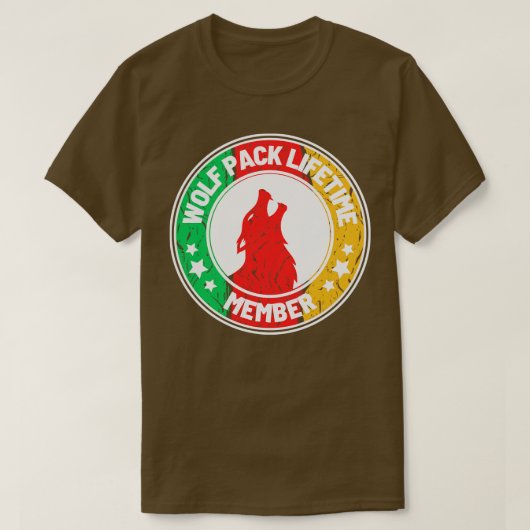 Wolf Pack levenslange lidmaatschap 46 T-shirt (Design voorkant)