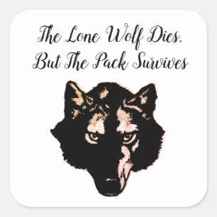 Wolf Pack offerte Vierkante Sticker