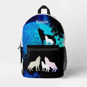 Wolf pack Print Cut Sew Bag Bedrukte Rugzak