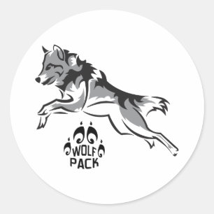 WOLF PACK RONDE STICKER