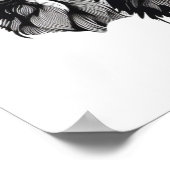 Wolf Pack Tribal Graphic Black en White Wolven Poster (Hoek)