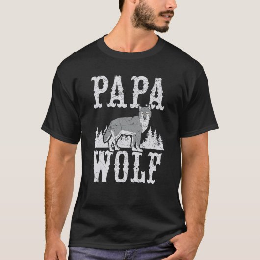Wolf Pack Werewolf Wolfgang Wildlife Animal Papa W T-shirt (Voorkant)