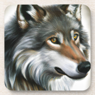 Wolf Painting Bier Onderzetter