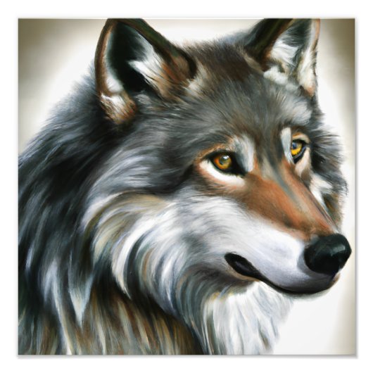 Wolf Painting Foto Afdruk (Voorkant)