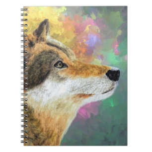 Wolf Painting Notitieboek - Prachtige kunst van he