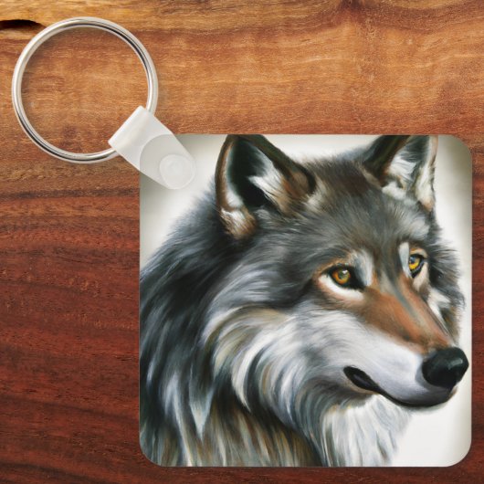 Wolf Painting Sleutelhanger (Voorkant)