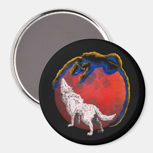 Wolf Panther Lunar Eclipse Magnet Magneet (Voorkant / Achterkant)