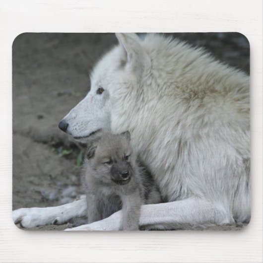 Wolf Parent Mousepad Muismat (Voorkant)