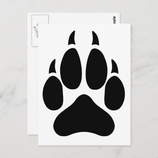 Wolf Paw Briefkaart (Voorkant / Achterkant)