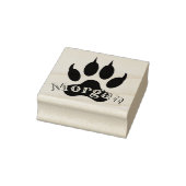 Wolf Paw Print met naam Monogram handtekening Seal Rubberstempel (Stempel)