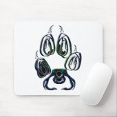 Wolf Paw Print Muismat (Met muis)