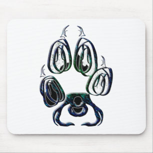 Wolf Paw Print Muismat