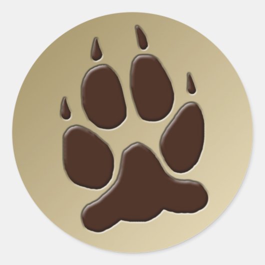 Wolf Paw Print sticker (Voorkant)