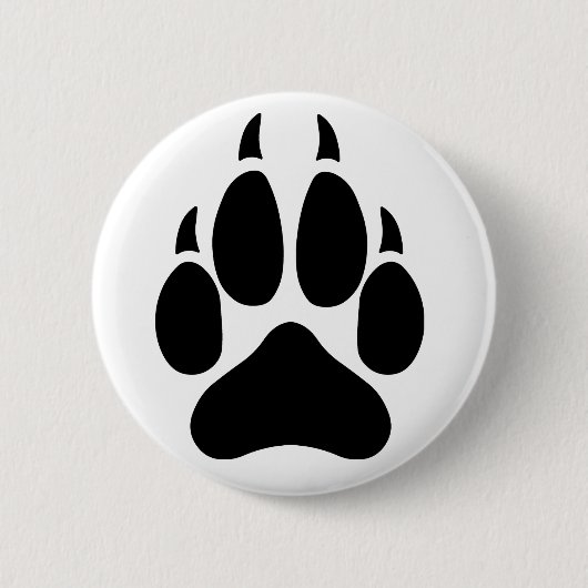 Wolf Paw Ronde Button 5,7 Cm (Voorkant)