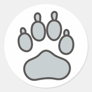 Wolf Paw Ronde Sticker