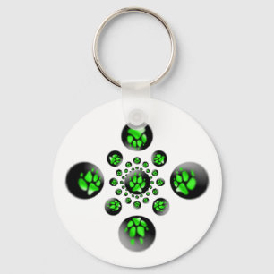 Wolf paw sleutelhanger