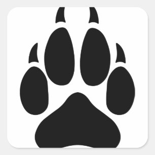 Wolf Paw Vierkante Sticker