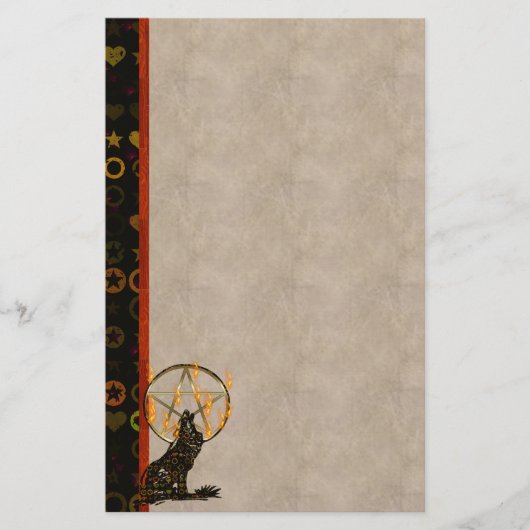 Wolf Pentagram Briefpapier (Voorkant)