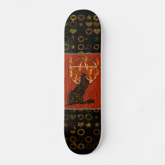 Wolf Pentagram Skateboard (Voorkant)
