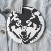 Wolf Pinback Button (In situ)