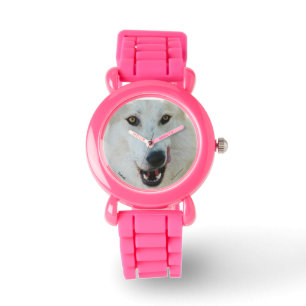 Wolf Pink Glitter Watch Horloge