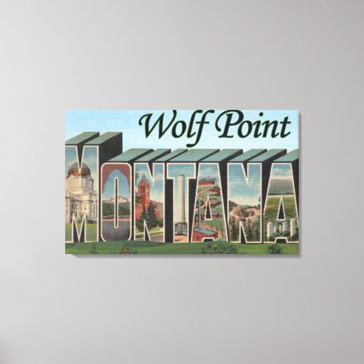 Wolf Point, Montana Canvas Afdruk (Voorkant)