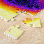 Wolf Pop Art Freedom Blue Night Fullmoon Legpuzzel (Zijkant)