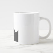 Wolf Pop Art Jouw naam Custom Zwart Wit Extra Grote Beker (Rechts)