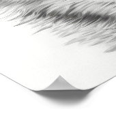 Wolf Portrait Black white Poster (Hoek)