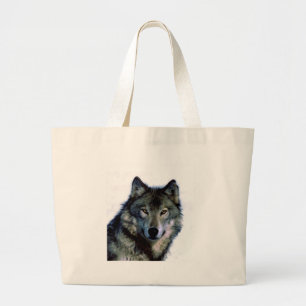 Wolf Portrait Grote Tote Bag
