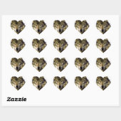 Wolf Portrait Hart Sticker (Vel)