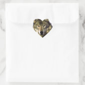 Wolf Portrait Hart Sticker (Tas)
