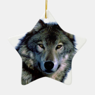 Wolf Portrait Keramisch Ornament