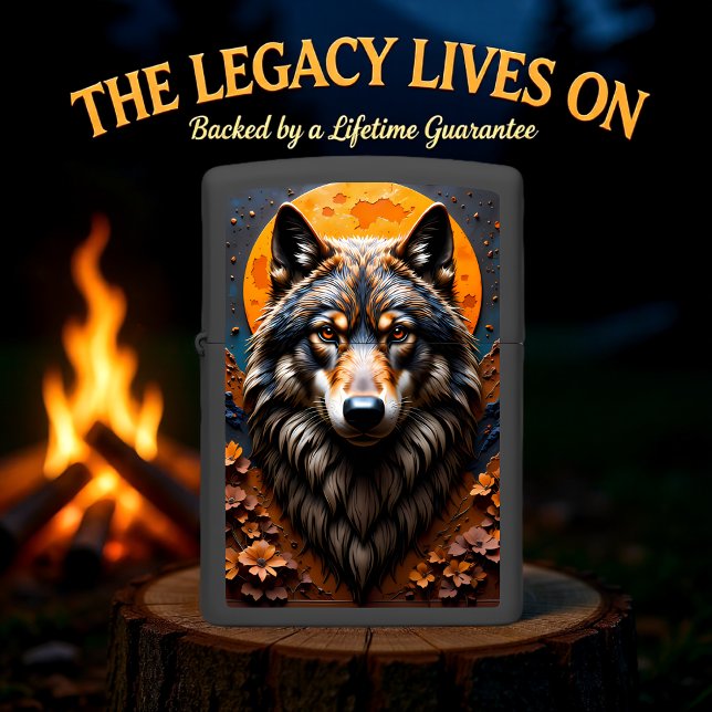 Wolf Portrait Moon Floral Pattern (Creator heeft geüpload)