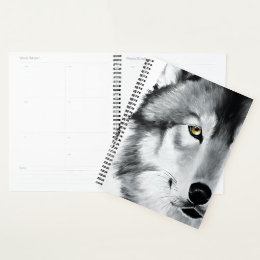 Wolf Portrait noir blanc (Devant avec enveloppe)