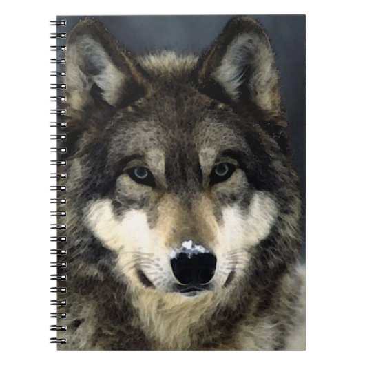 Wolf Portrait Notitieboek (Voorkant)